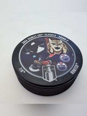 2024 Playoffs Round 2 Edmonton Oilers Vs Vancouver Canucks Mascot Battle Puck